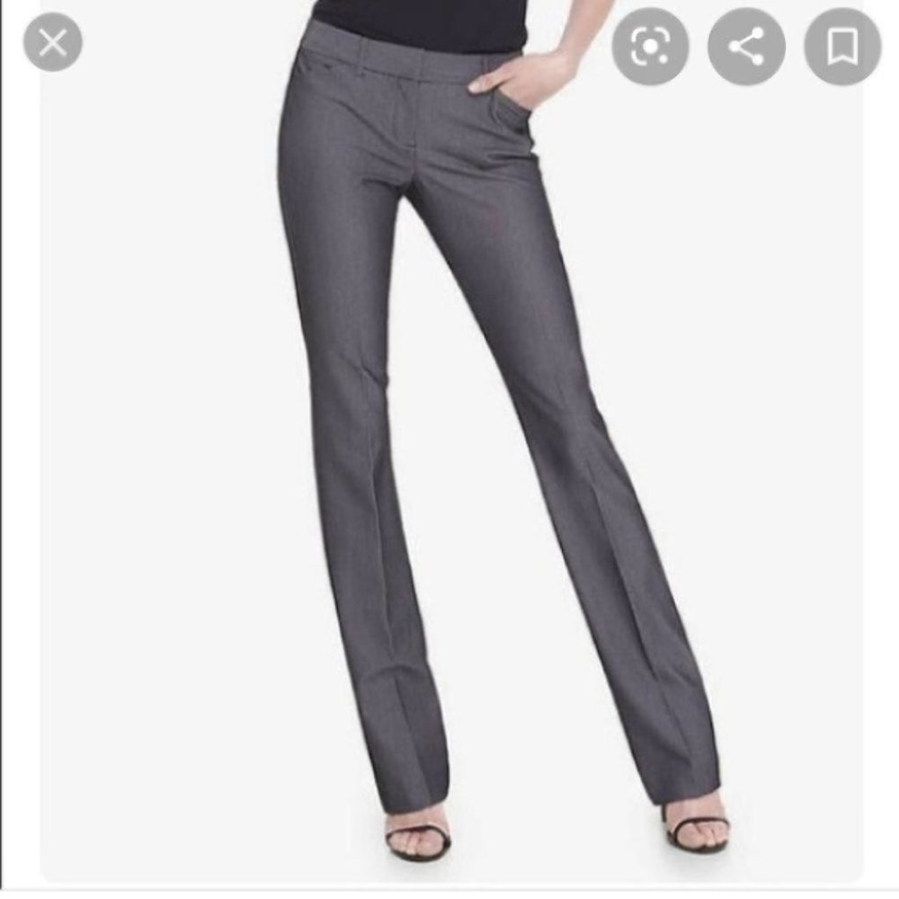 Express Charcoal Editor Barely Boot Dress Pants